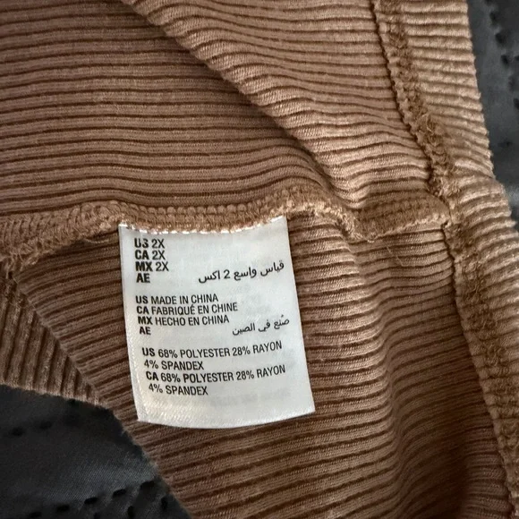 And Now This Women's Tan Ribbed Long Sleeve Tee - Picture 9 of 9